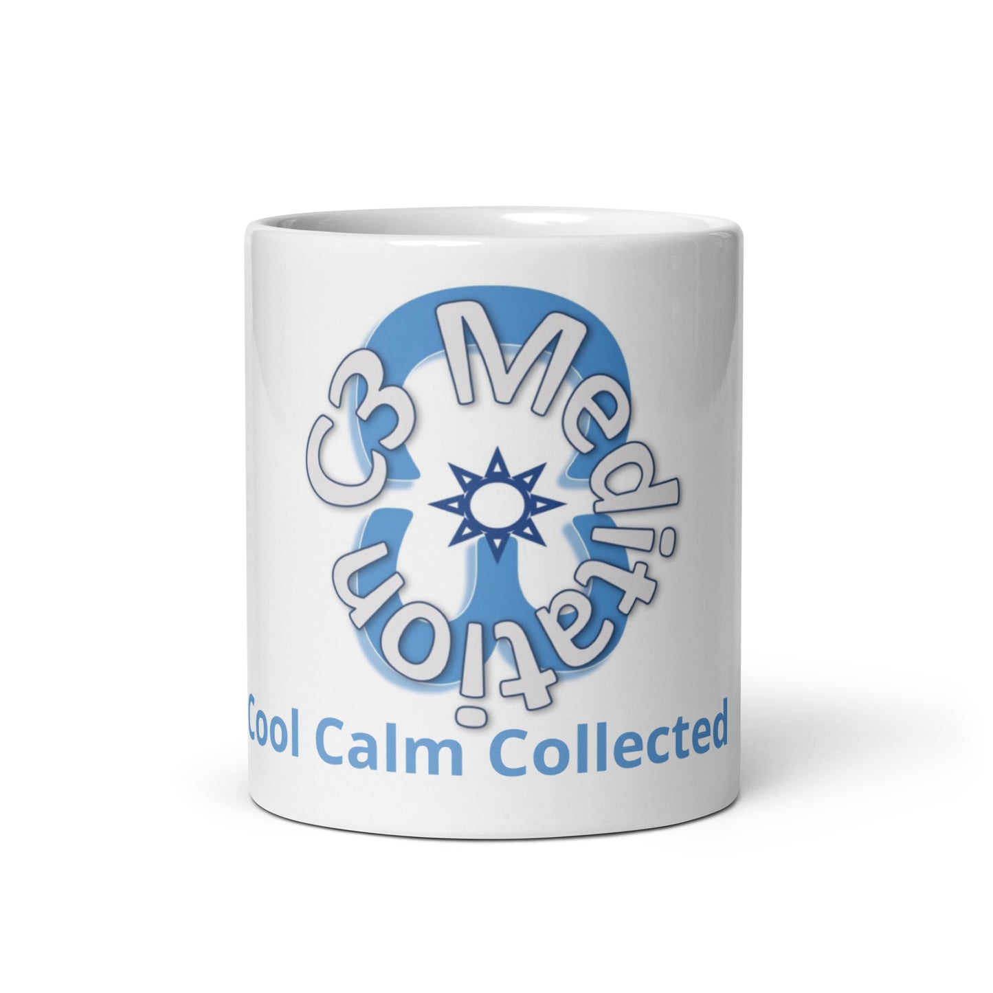 White glossy mug