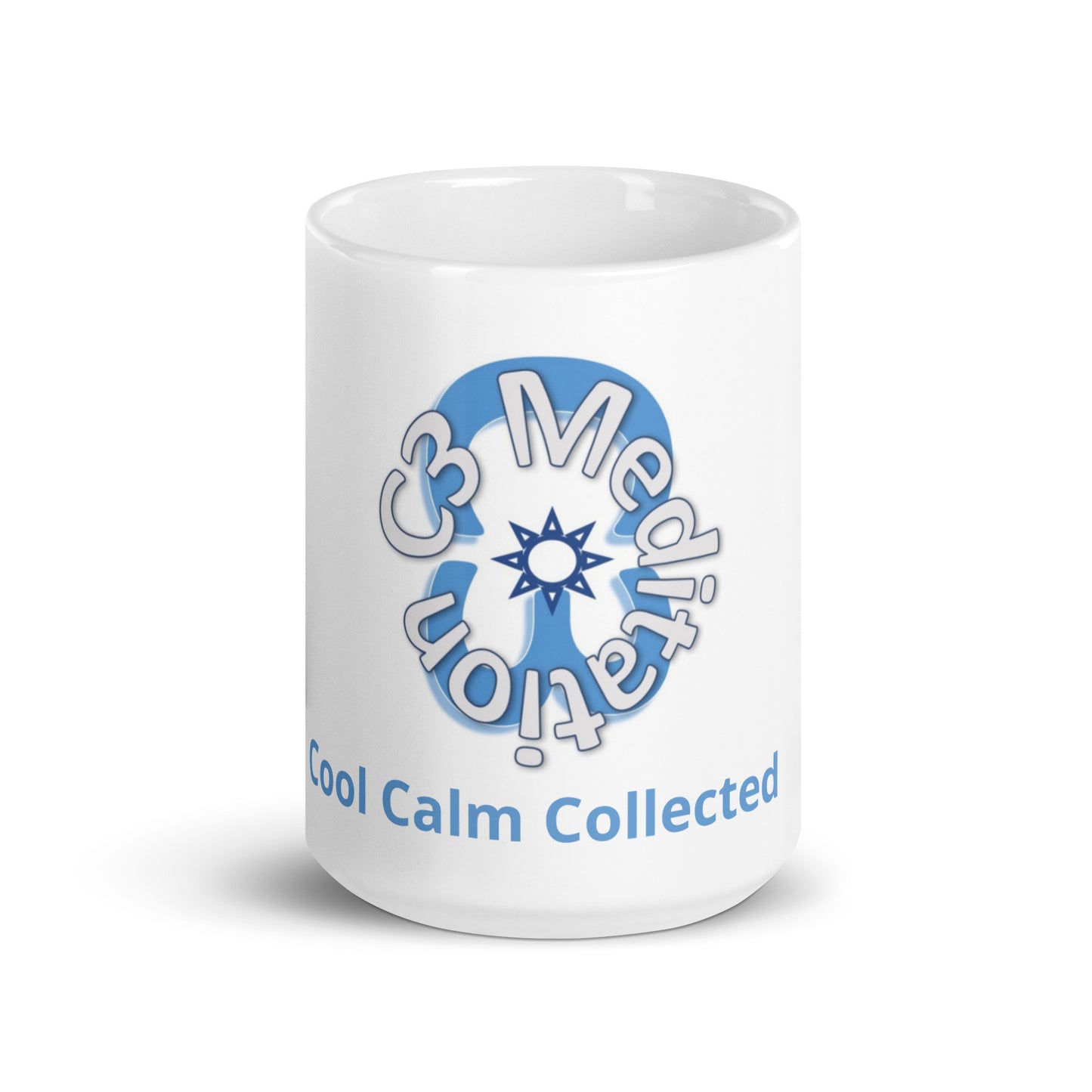 White glossy mug