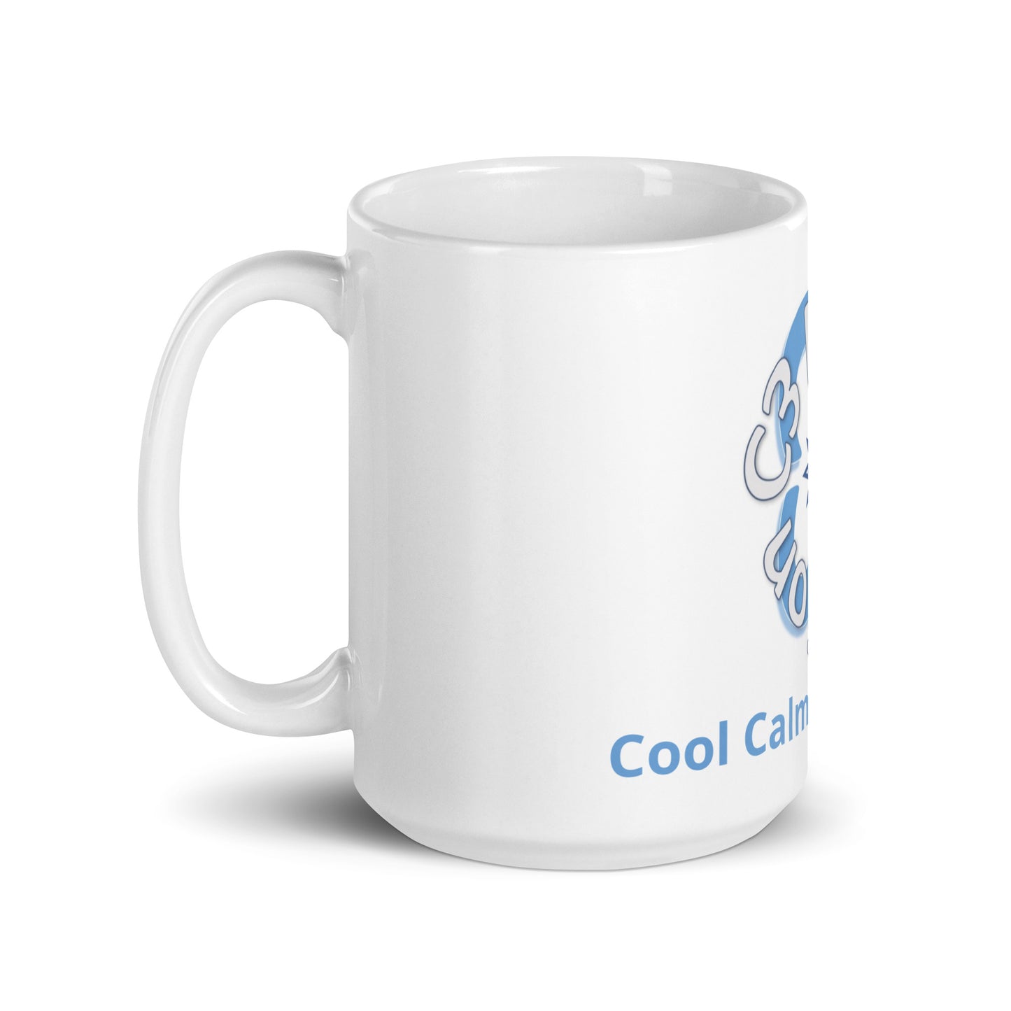 White glossy mug