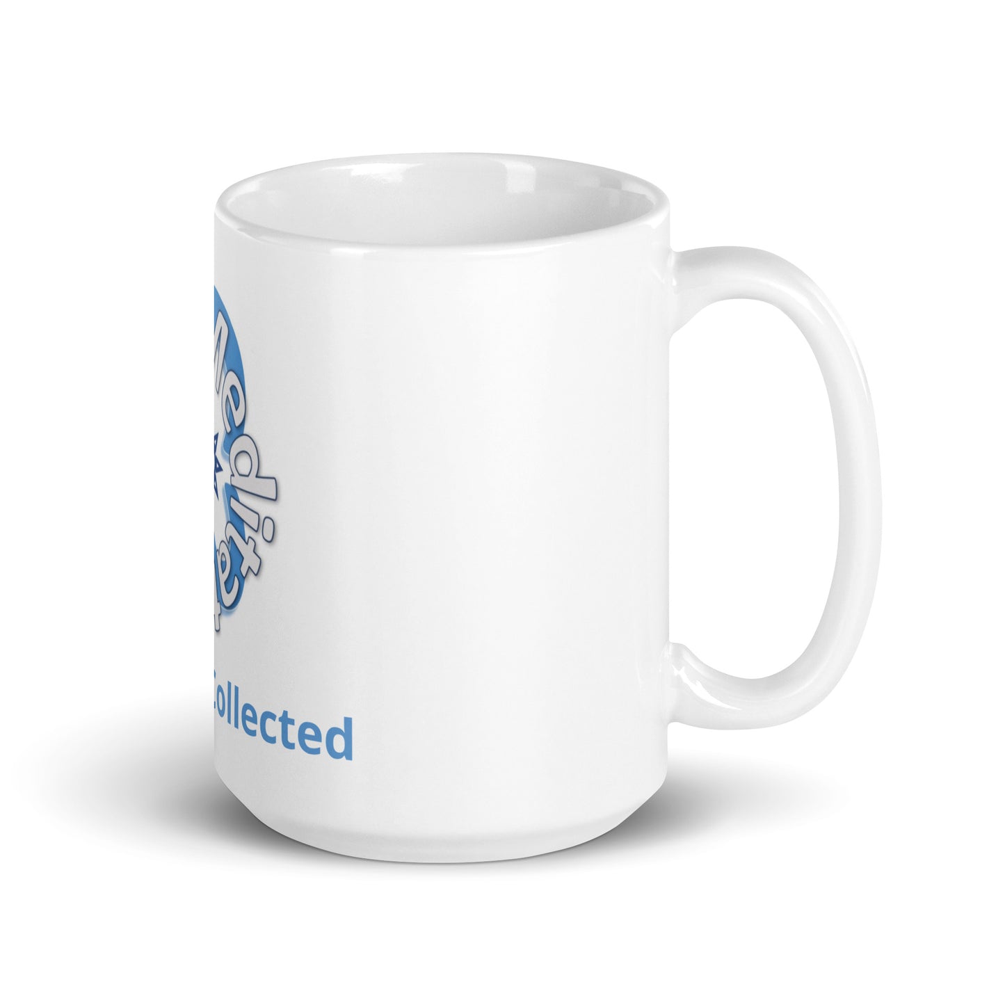 White glossy mug