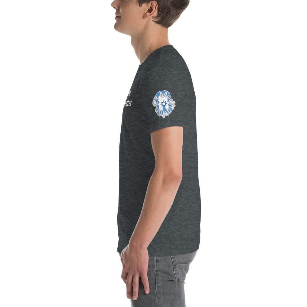 C 3 Meditation Logo with Slogan Cool Calm Collected Short-Sleeve Unisex T-Shirt