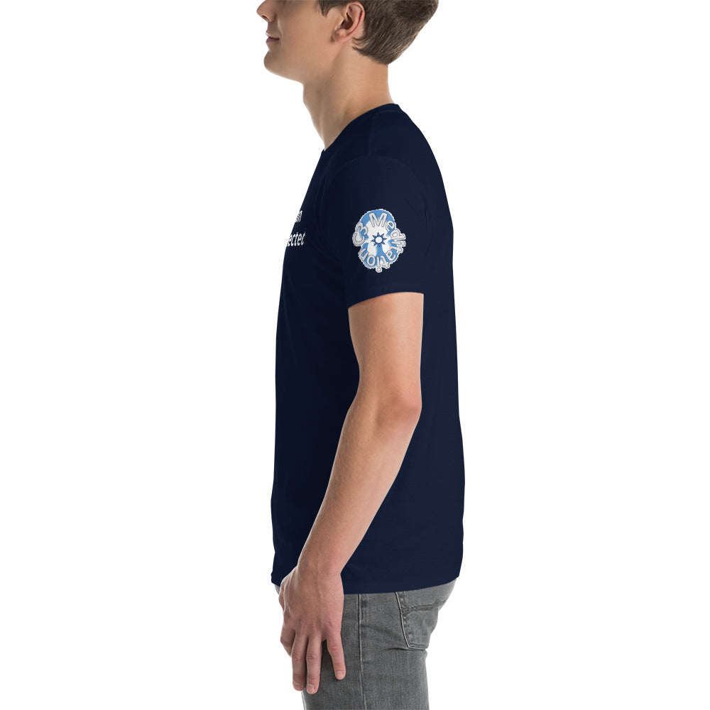 C 3 Meditation Logo with Slogan Cool Calm Collected Short-Sleeve Unisex T-Shirt