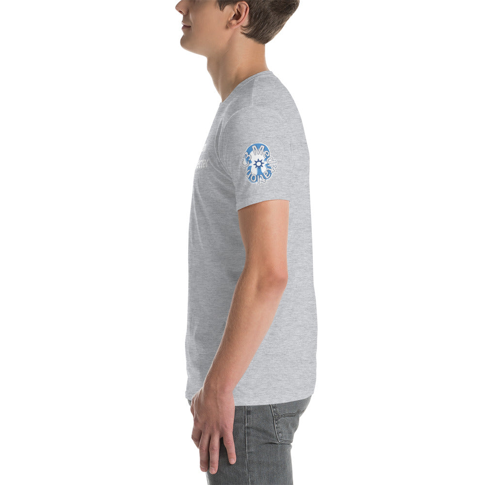 C 3 Meditation Logo with Slogan Cool Calm Collected Short-Sleeve Unisex T-Shirt