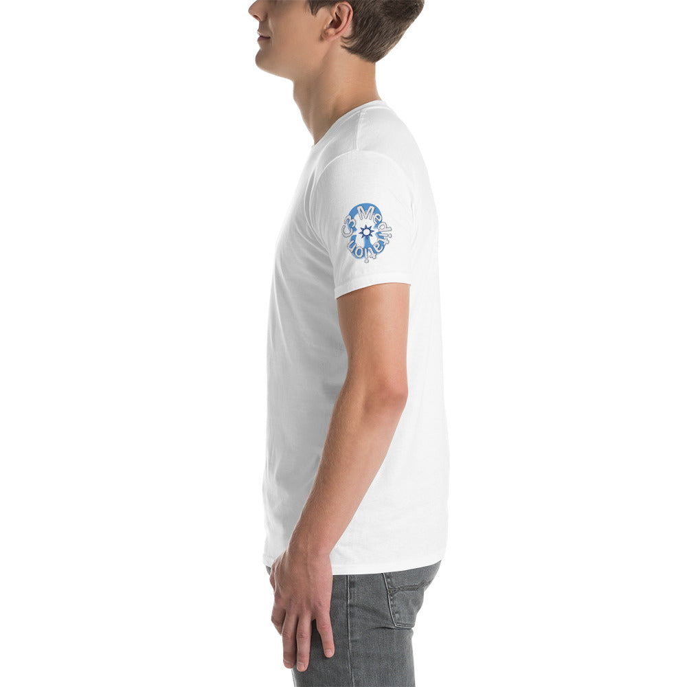 C 3 Meditation Logo with Slogan Cool Calm Collected Short-Sleeve Unisex T-Shirt