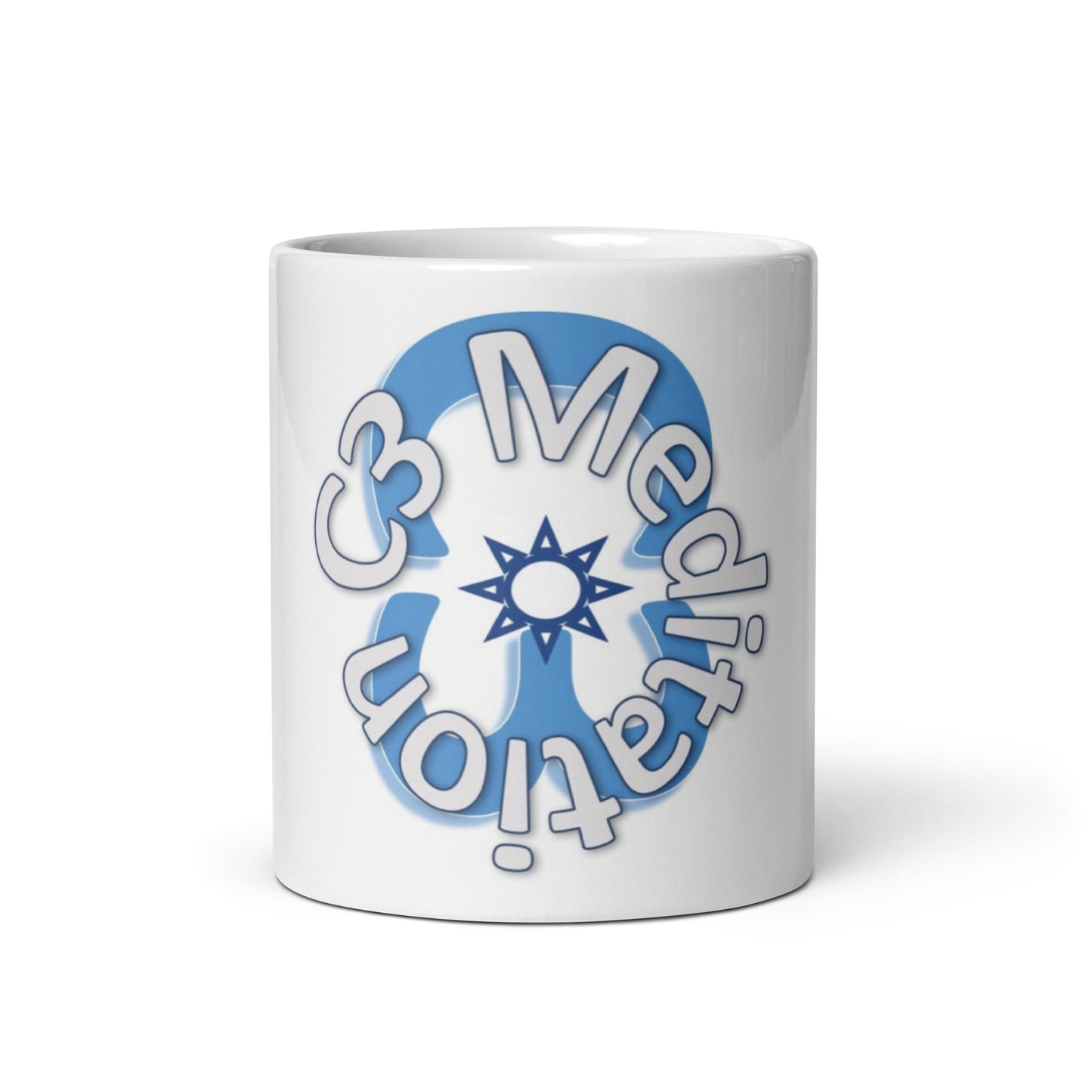 White glossy mug