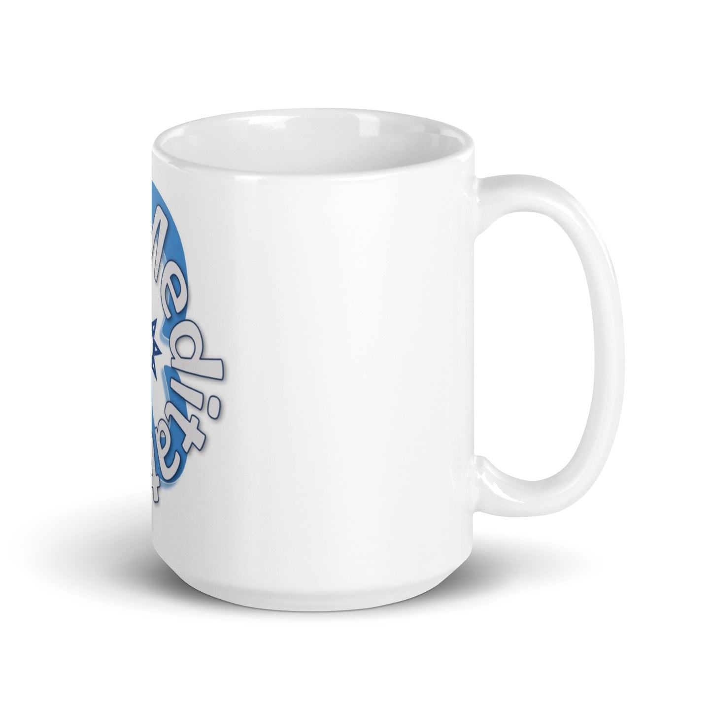 White glossy mug